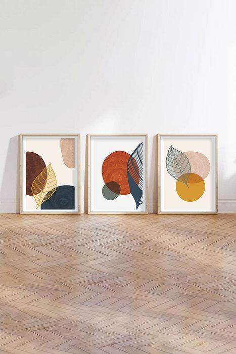 Wallity Cuadro Decorativo Enmarcado Huhu209 50 x 70 cm (3 piezas)